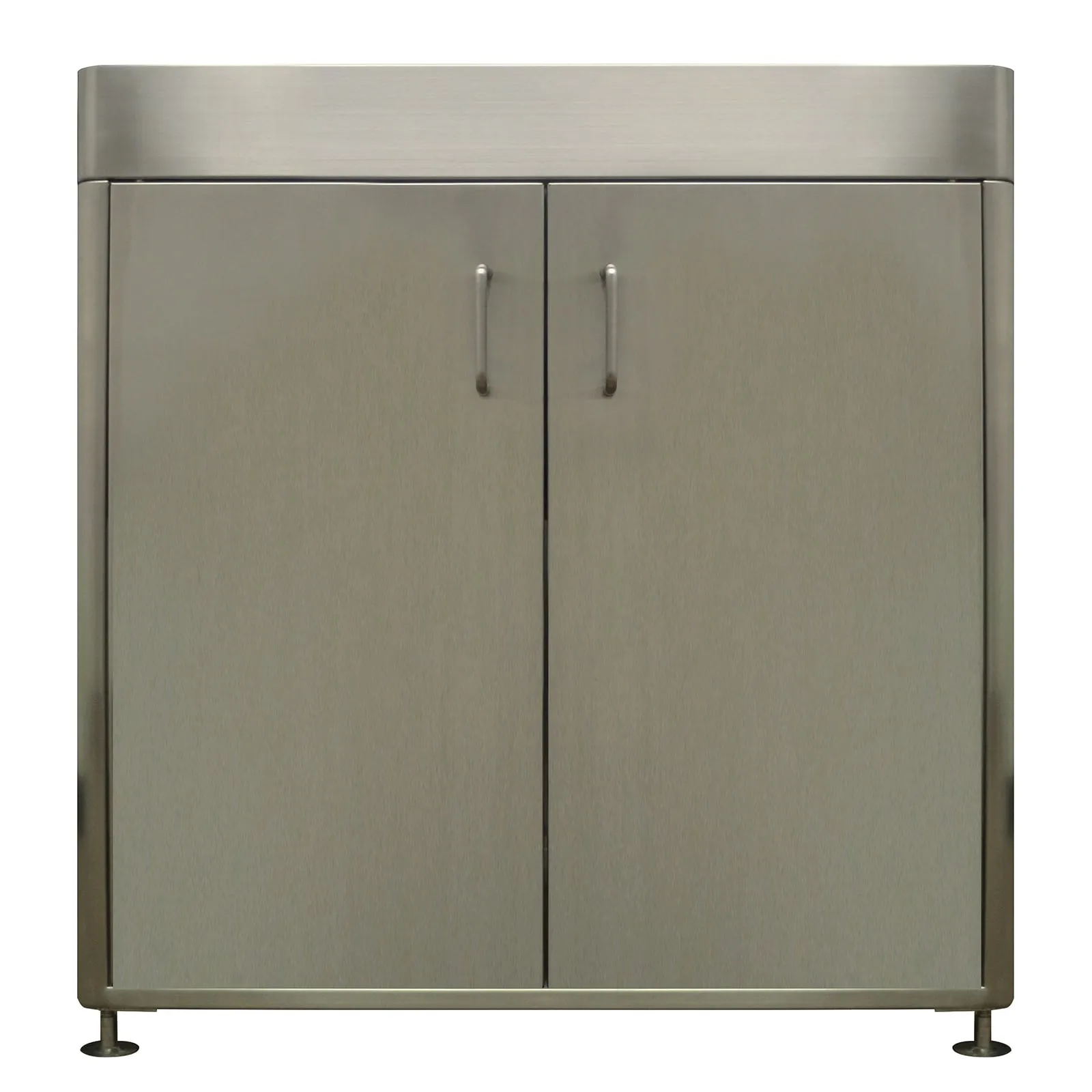 Whitehaus WH33209-CAB-NP Pearlhaus Double Door, Freestanding Cabinet with Sink