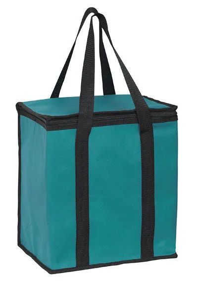 Wholesale Insulated Non Woven Tote Bag with Square Zippered Top & Poly Board Insert - Y2KC1213