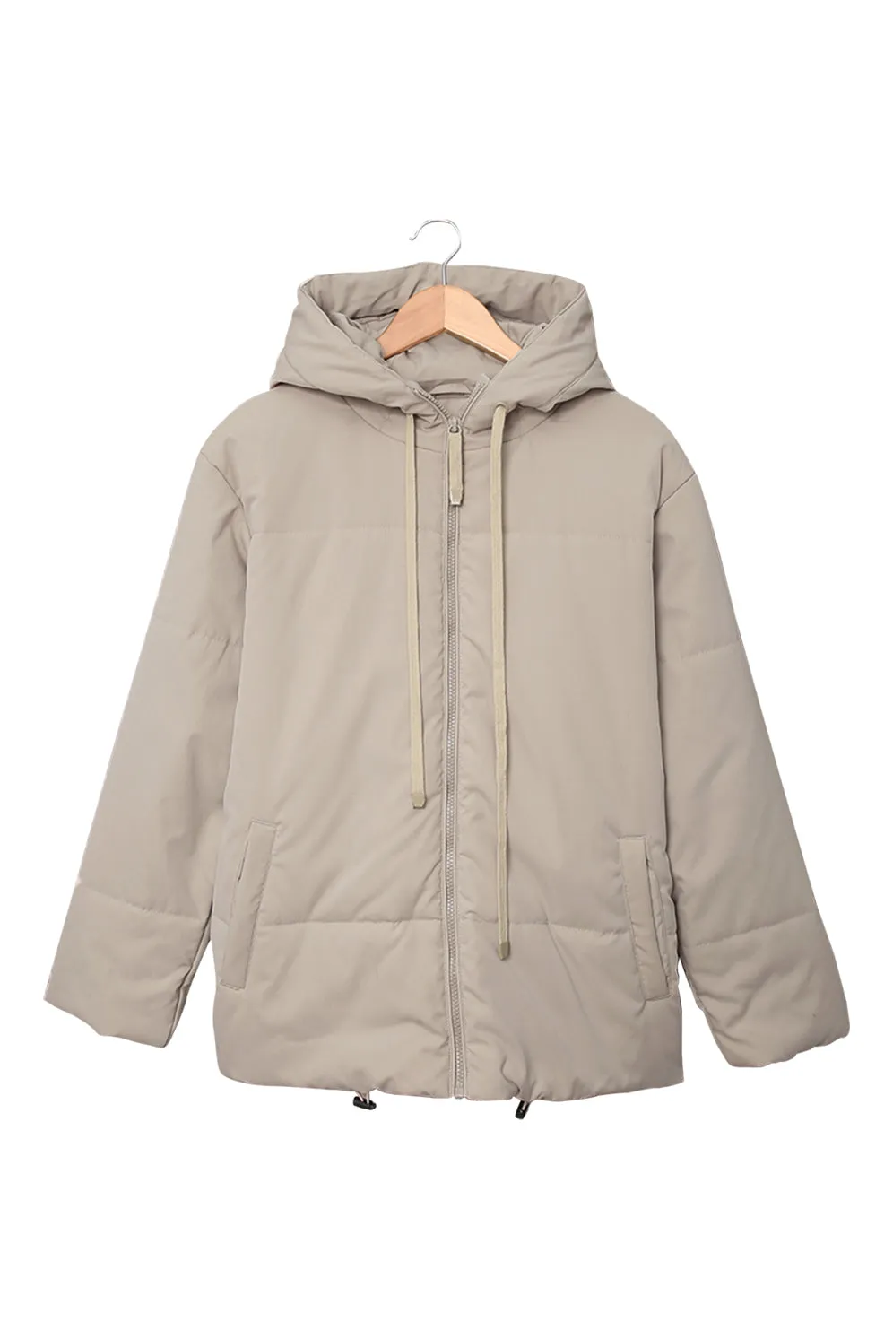 Winter Coats for Women Outdoor Zipper Hooded Coat Outwear with Pockets