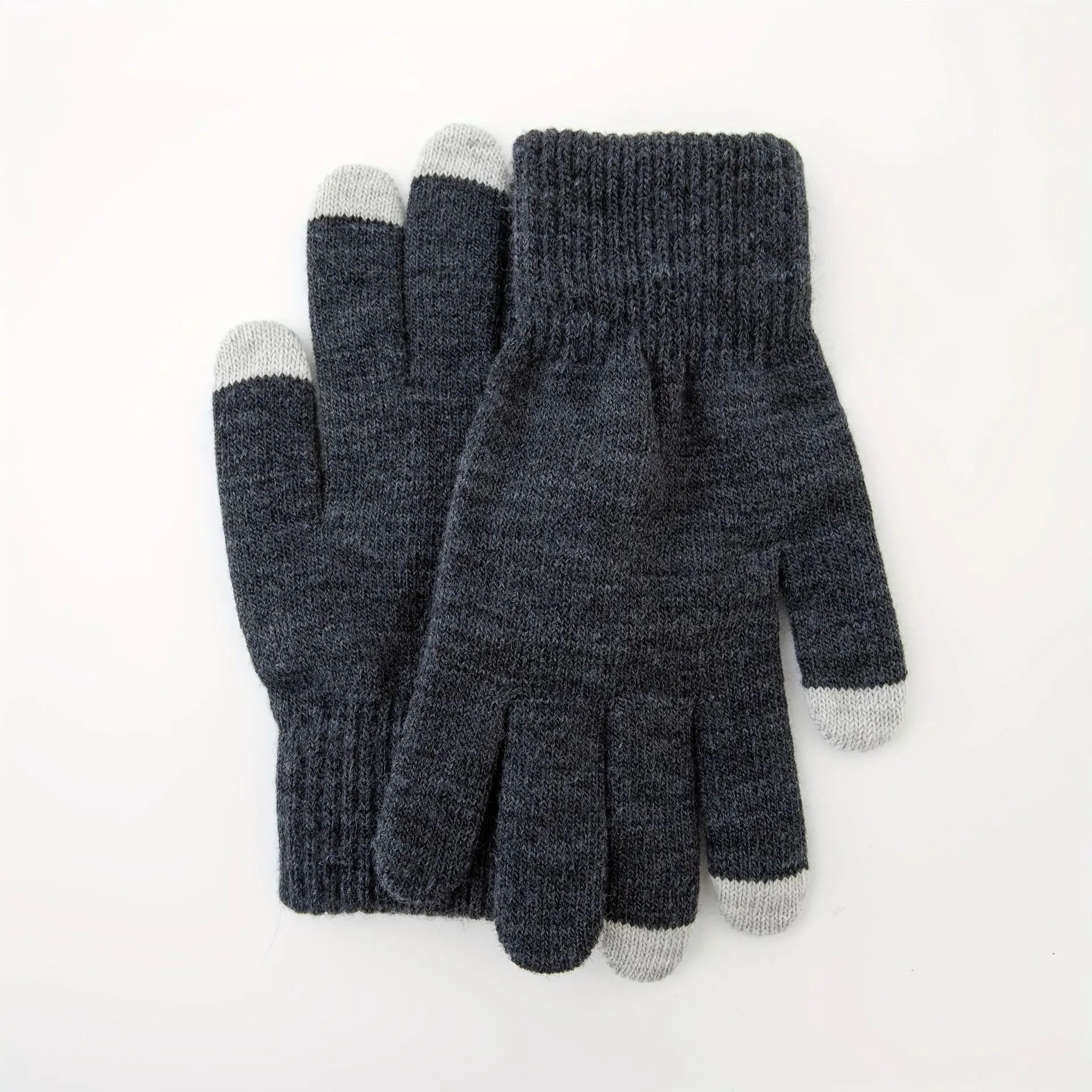 Winter Knitted Gloves For Men And Women, Touch Screen, Cold And Warm, All Finger Gloves, Korean Bicycle Acrylic Gloves