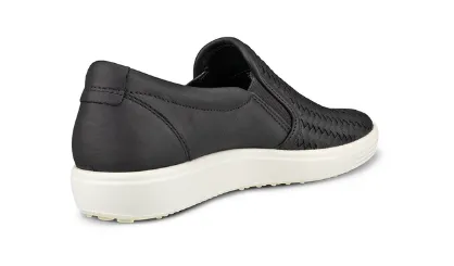 Women's Ecco Soft 7 Woven Slip-On 2.0 47011301001 Color: Black