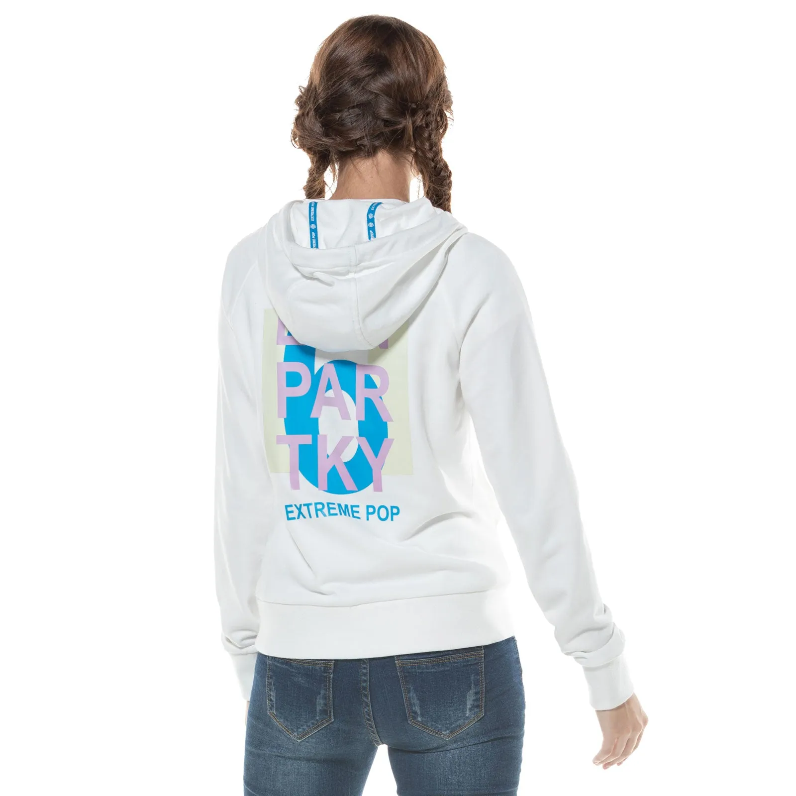 Womens Printed Zip-up Hoodie