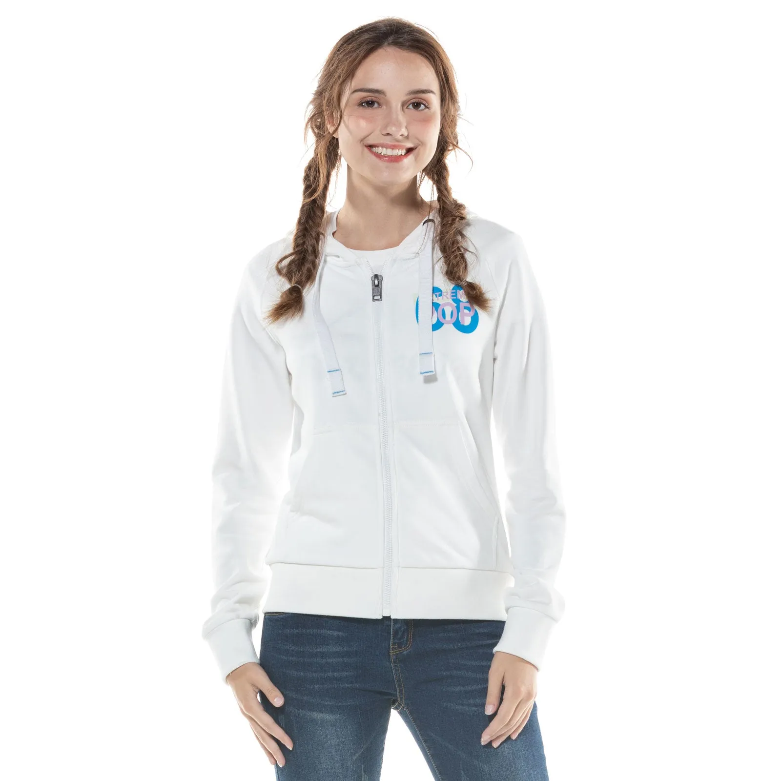 Womens Printed Zip-up Hoodie