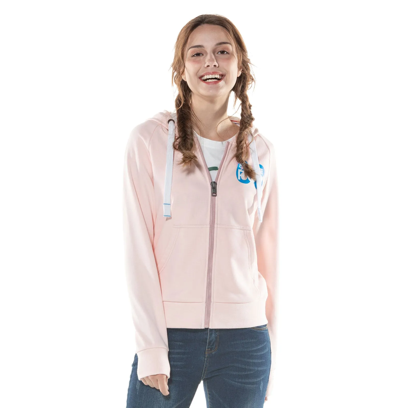 Womens Printed Zip-up Hoodie